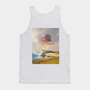 Ghost Train - Surreal/Collage Art Tank Top